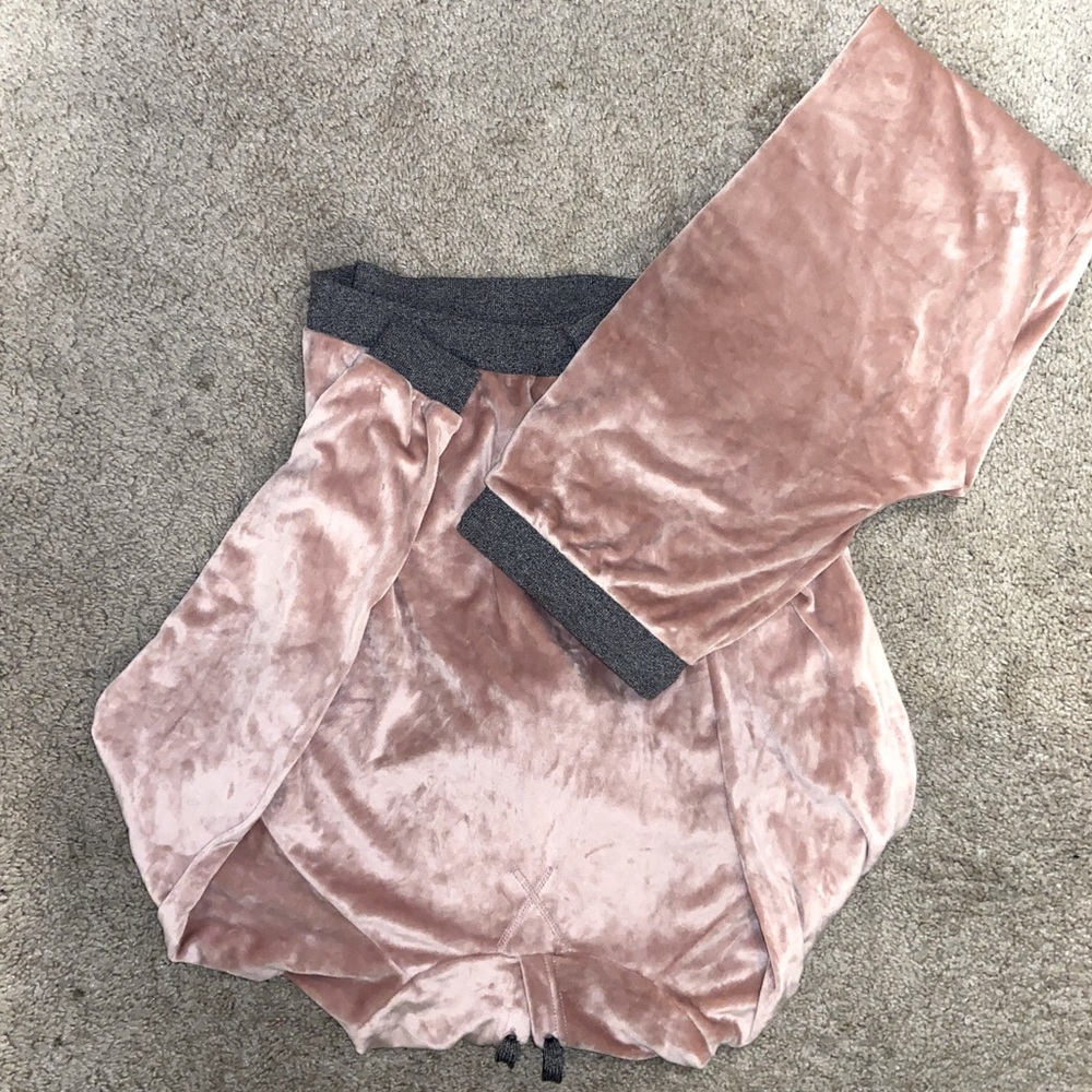 pink velvet lounge set